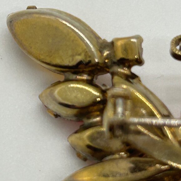 Vintage Juliana Butterfly Brooch Orange Amber Rhinestone DeLizza & Elster #1795 - Picture 8 of 16
